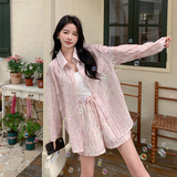 【新款现货】时尚减龄印花防晒衬衫套装088-6620p125k178，女装套装/套裙，2C088