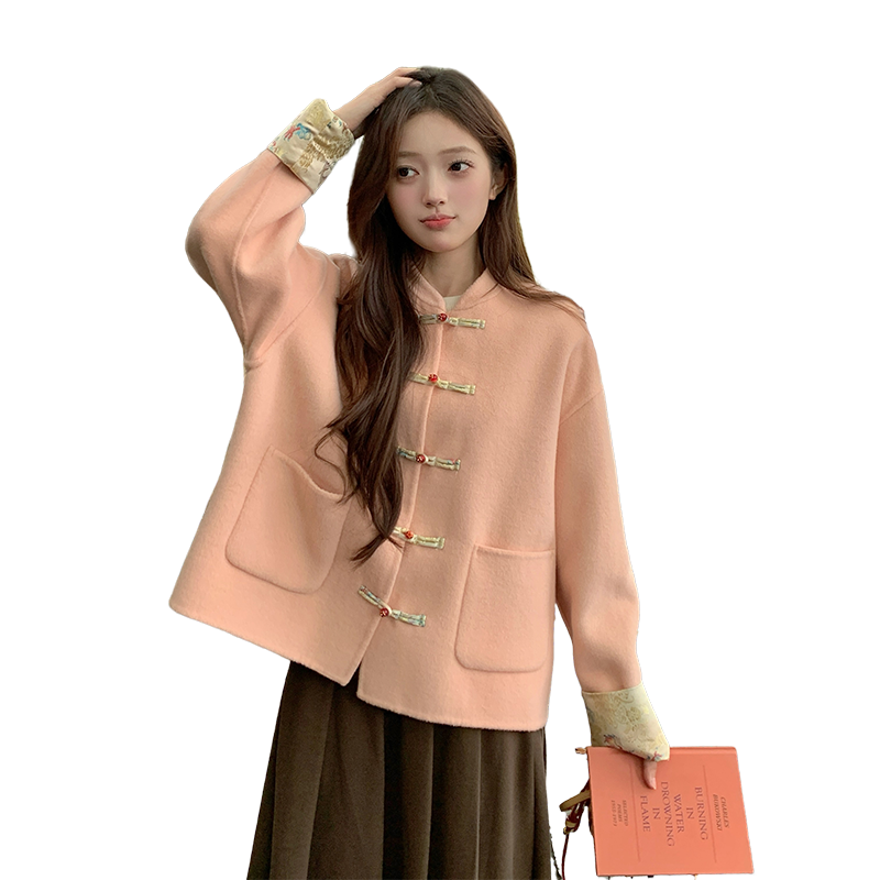 【现货】3色新中式双面羊绒2C009/519/P275K388,女装毛呢外套,2C009
