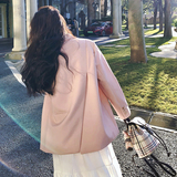 大货已出2026春款小众设计感后开叉粉色西装88076-P130K188，女装西装，2C069