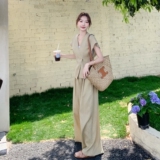 韩系镂空刺绣马甲套装女2025夏季新款小个子洋气减龄七分裤两件套，女装套装/套裙，2C159
