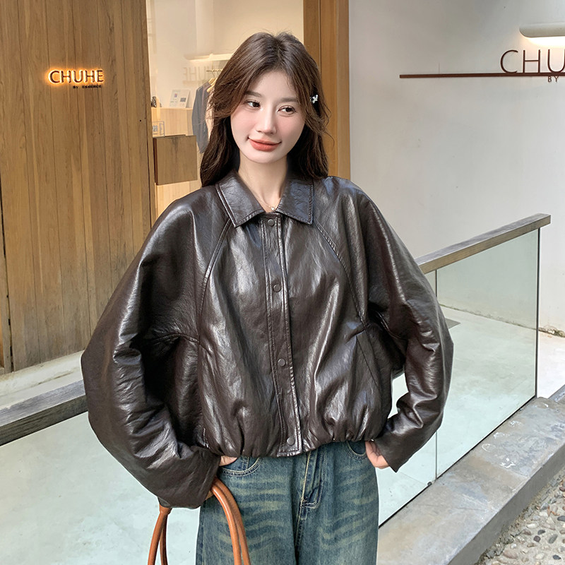 现货：2025年秋季新款时尚百搭韩版皮衣外套2C135-6821P165K238,女装皮衣,2C135