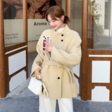 韩系设计感减龄双面呢羊毛大衣女2025秋冬新款超好看收腰呢子外套，女装毛呢外套，2D008