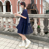 (现货两个色)网纱裙连衣裙2C373-2303-P100-控158，女装连衣裙，2C373