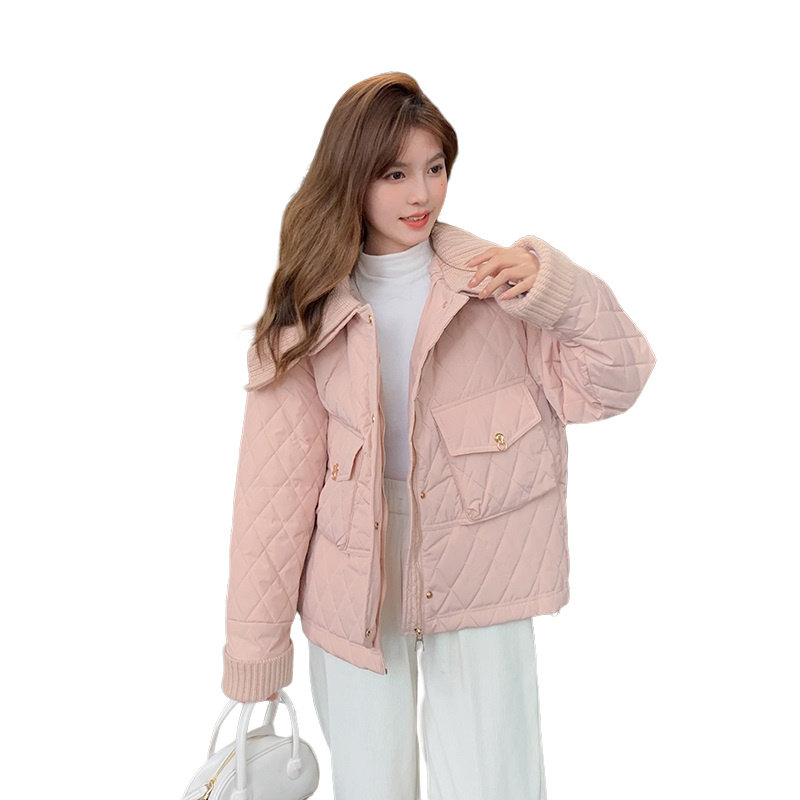 现货:冬装新款毛线大领子羽绒棉棉服2C135-2396P155K238,女装棉衣/棉服,2C135