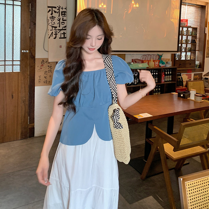 白色吊带连衣裙套装女2025年春秋新款高级感超好看牛仔外套两件套,女装套装/套裙,2C057