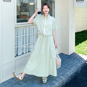 2025新款夏装防晒裙套装两件套纯色抽绳防晒裙2526-P165控248图片