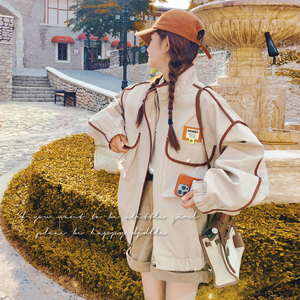 2026秋复古学院风包边棒球服 2C069-6680-P135 K188图片