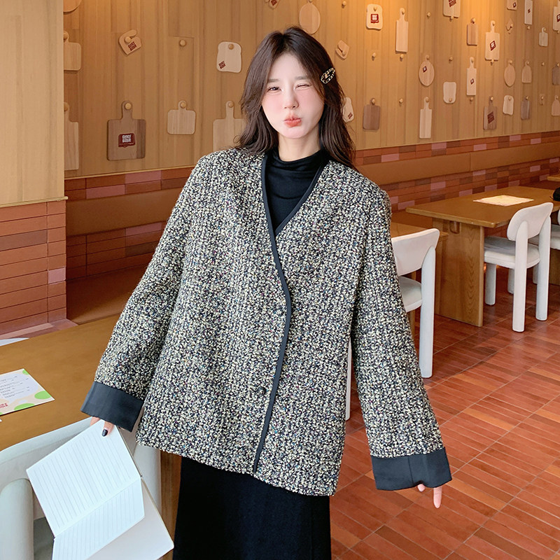 秋季新款羊毛花呢小香风西服外套2C119-6097-P155-K218,女装西装,2C119