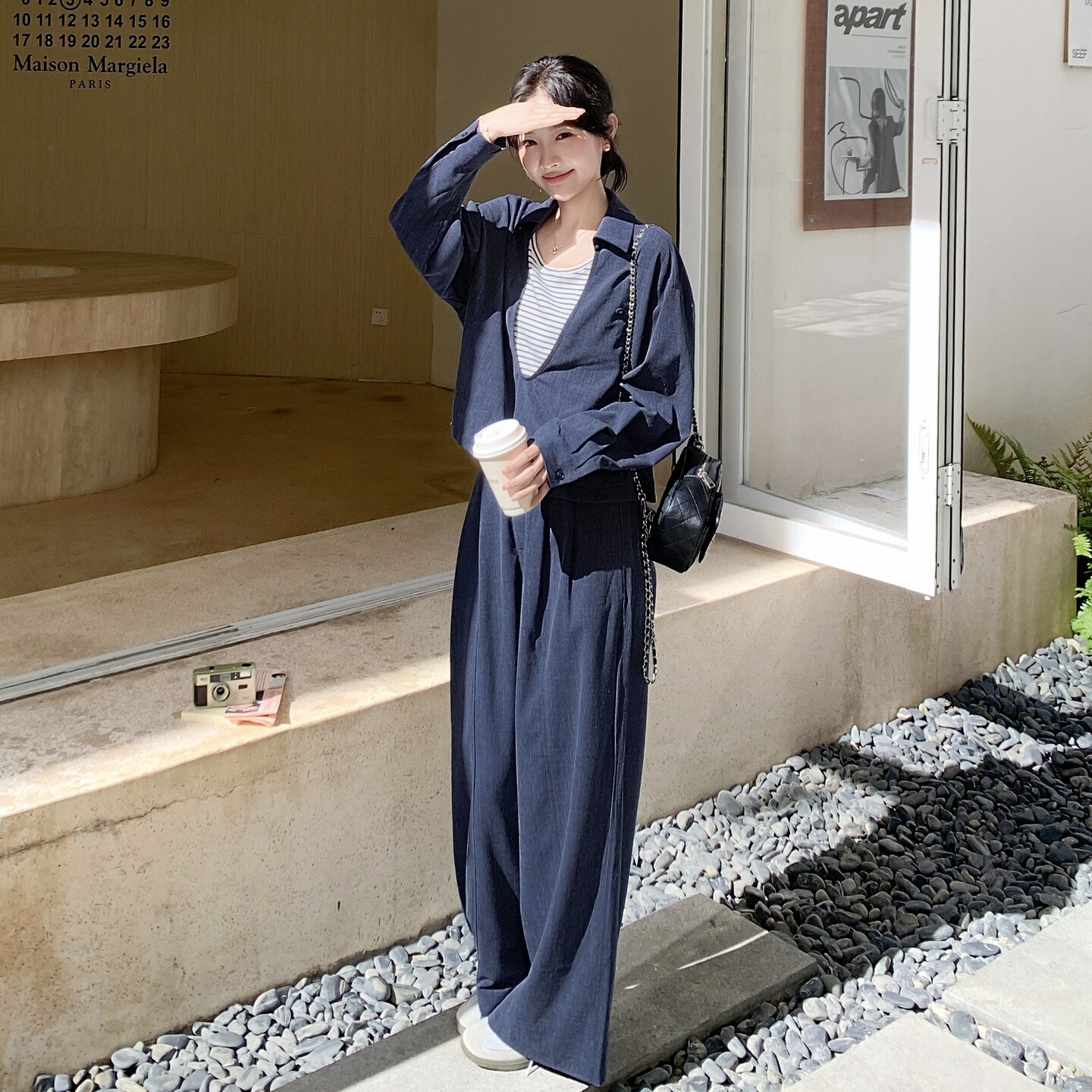 新款假两件宽松休闲套装,女装套装/套裙,2C225