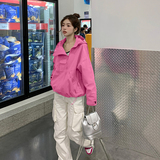 现货！设计感宽松休闲连帽工装风衣外套C029-2331P140K198，女装短外套，2C029