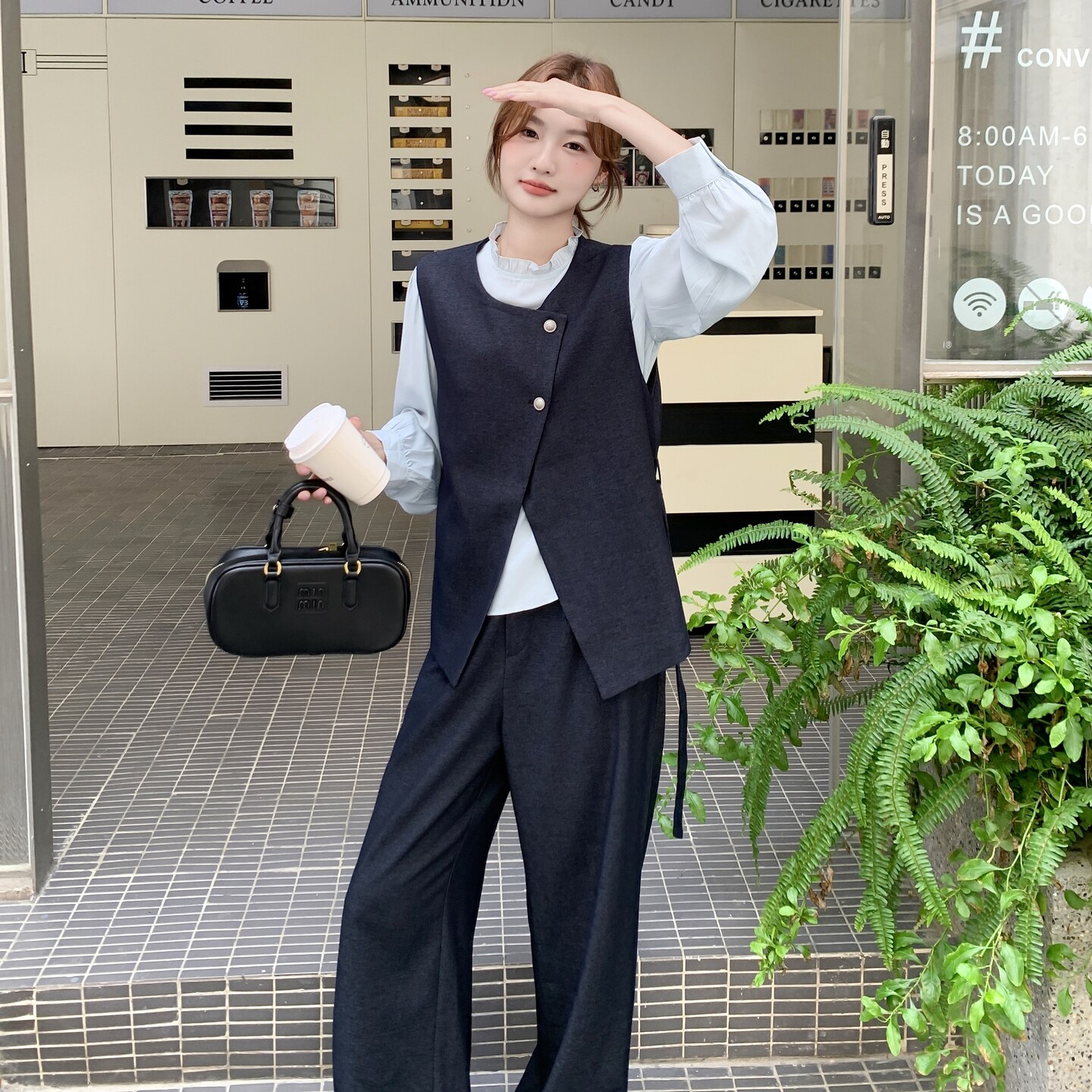 设计感气质显瘦西服套装女2025春秋季新款韩版宽松休闲通勤三件套,女装套装/套裙,2C218