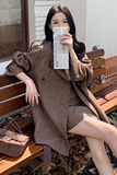 美拉德高级感毛呢风衣外套女2024秋冬新款超好看休闲时尚呢子大衣，女装毛呢外套，2C206