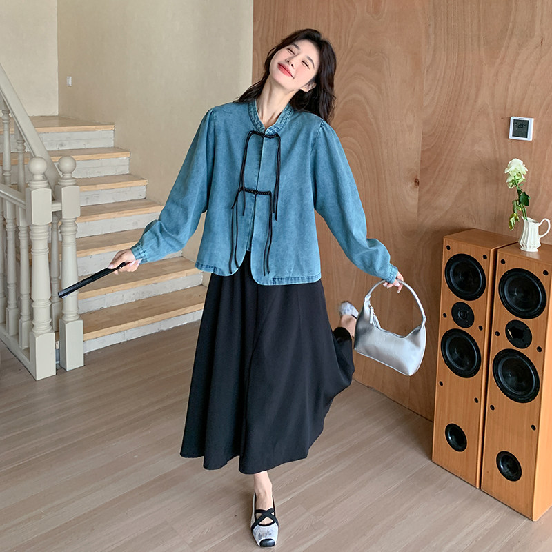 春款风牛仔外套半身裙两件套2C018-2413-P165-K218,女装套装/套裙,2C018