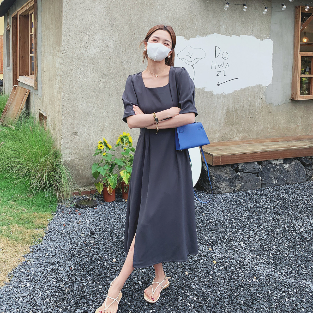 【大货已出】氧气深灰氛围感气质连衣裙6617-P95-K148,女装连衣裙,2C137