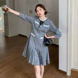 【新款现货】老钱风休闲小香风连衣裙088-7708P145K198，女装连衣裙，2C088