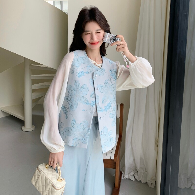 新款！2026春季风立体印花三件套装裙C219-P190K308,女装套装/套裙,2C320
