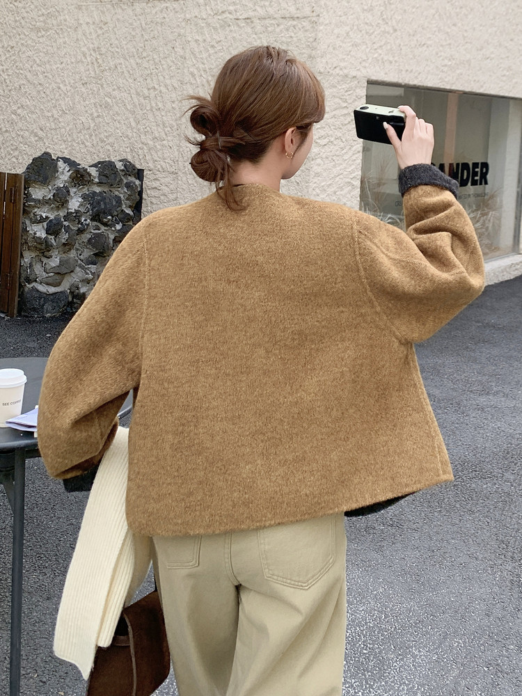 （两面穿）新品现货主推双面羊绒外套2C087-9281-P259-K369,女装毛呢外套,2C087