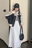 现货：秋装新款拼色休闲宽松夹克棒球服外套2C135-2380P135K198，女装短外套，2C135