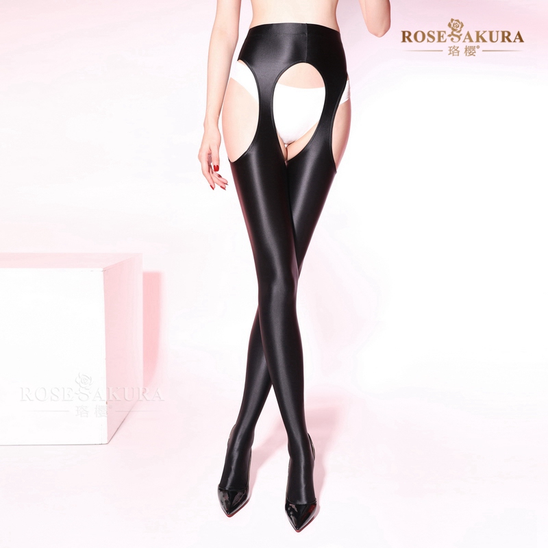 Luo Ying Blue Wind Chime Fragrance Four-Way Stretch Glossy Leggings Sexy Tight Pantyhose for Yoga in Spring and Autumn