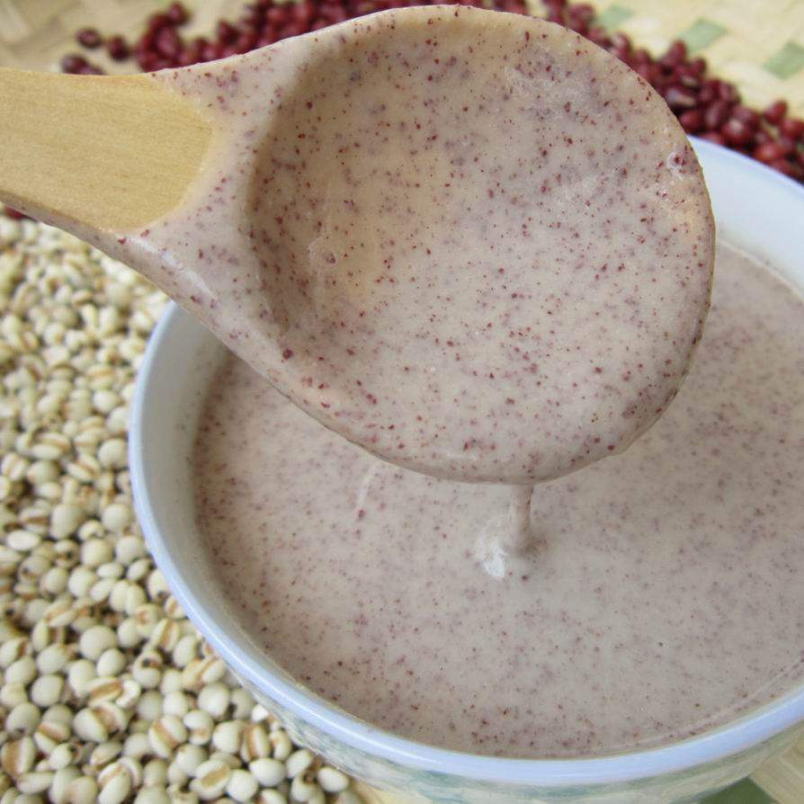 (A Jing Mill)Freshly ground red beans and job's tears Pink beans and job's tears powder satiety to get rid of meal replacement paste moisture 600g