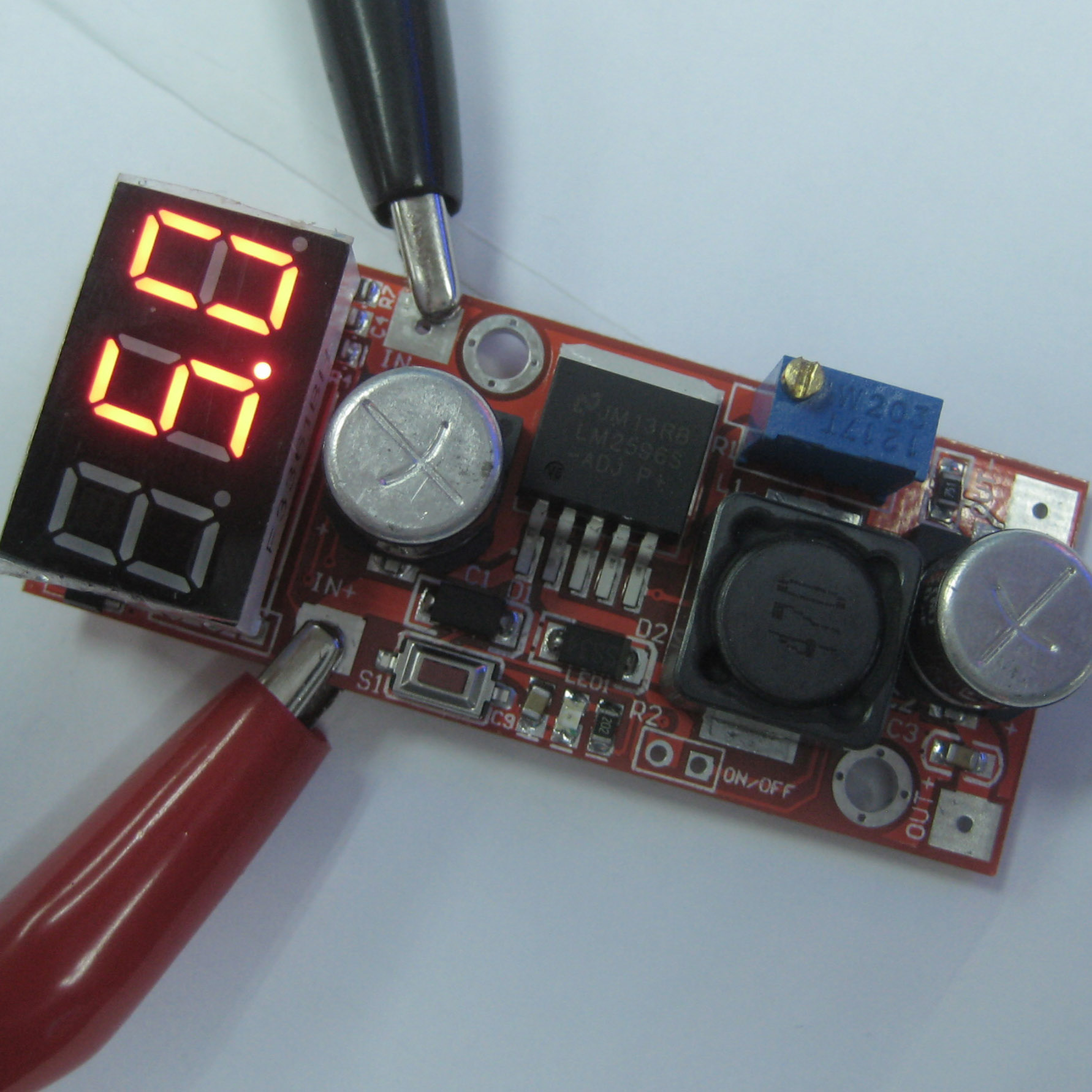 Charged pressure gauge display DC DC adjustable step-down module power supply 24 15 15 12 9 5 4 2 3 3 1 5V