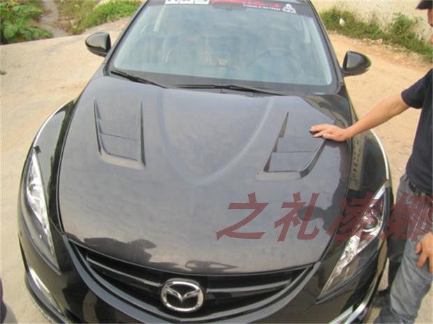 Suitable for Mazda6 WISE WING CARBON FIBER MACHINE LID RETROFIT Imitation RX8 Carbon Fiber Engine Hood