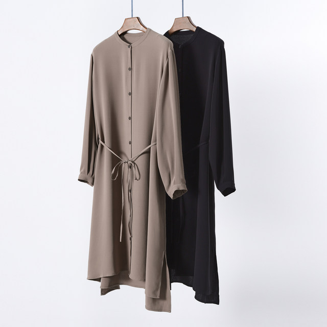 Simple H-shaped silk solid color belt