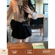 Minuet ແອວສູງສອງຊັ້ນ skirt pleated