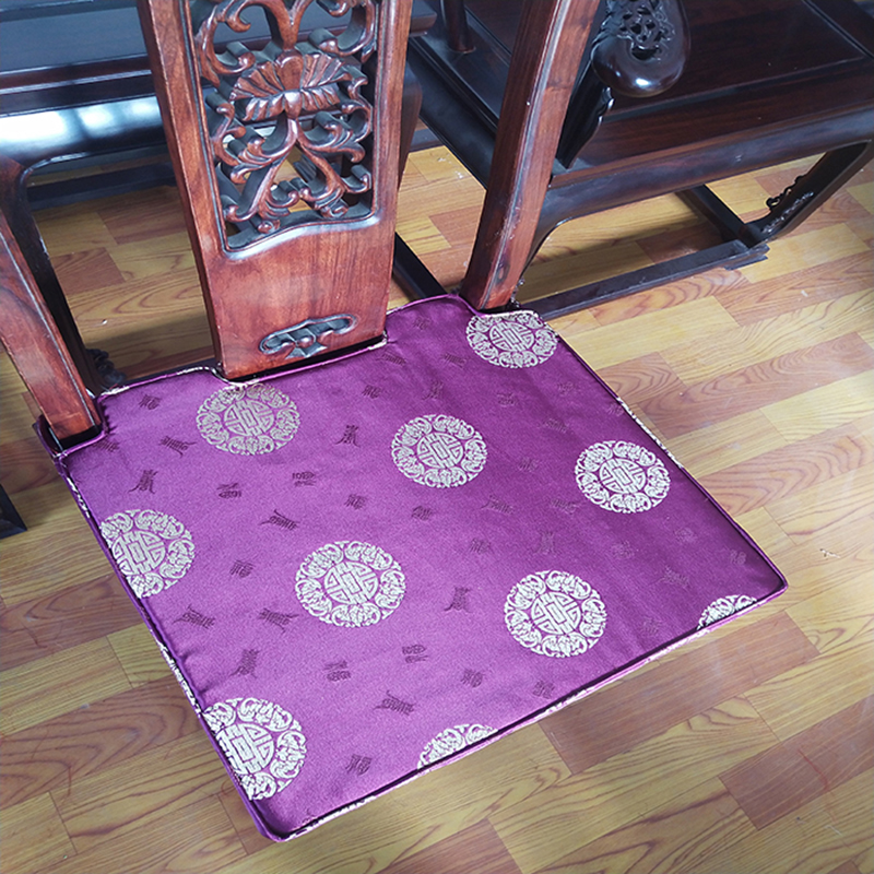 Ghế ăn gỗ gụ tùy chỉnh đệm ghế sofa chống trượt đệm mới Trung Quốc cổ điển rắn sồi chính thức mũ vành mật độ cao bọt biển - Ghế đệm / đệm Sofa thảm trải ghế sofa gỗ