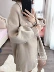 18 mùa thu và mùa đông hướng dẫn giải phóng mặt bằng mùa hè hai mặt nút túi cashmere ve áo tay áo lớn áo khoác len