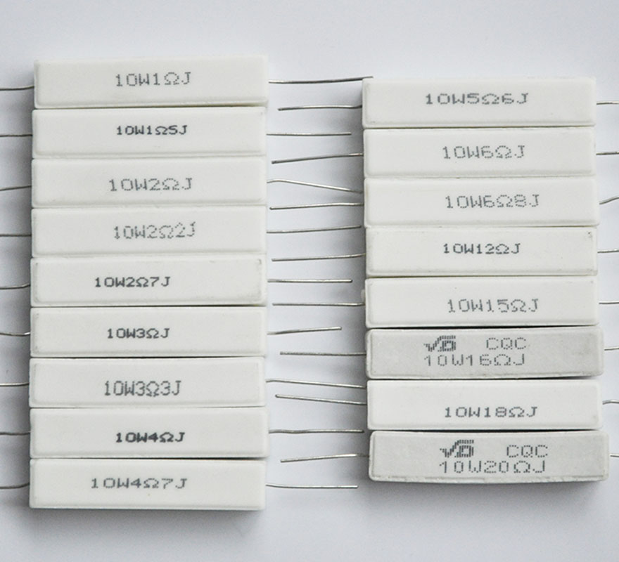 Cement resistance 10W1RJ-24RJ ceramic resistance speaker frequency divider resistance high-frequency porcelain new audio