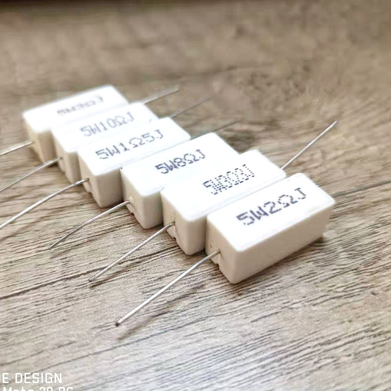 5W cement resistance speaker frequency divider resistance audio DIY accessories brand new 1 ohm-15 ohm high frequency porcelain shell resistance