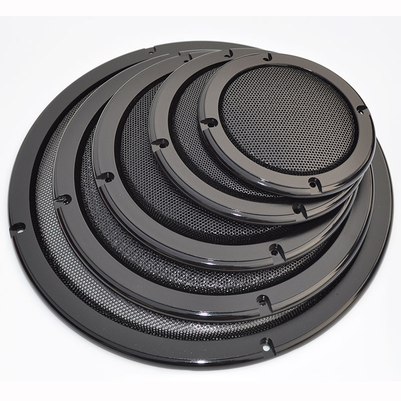 1# Black 4 inch 5 inch 6 inch 8 inch 10 inch car modified speaker mesh speaker subwoofer mask to send screws