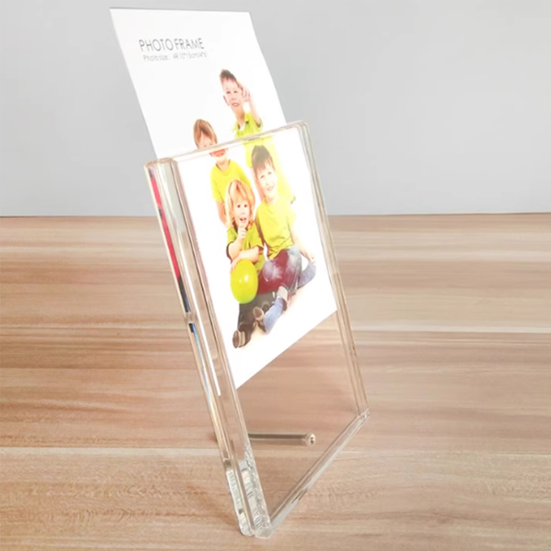 Acrylic Crystal Display Stand 8inch 12inch Frame Transparent Frameless Photo Frame Without Magnets Simple Design for A4 Posters and Promotions