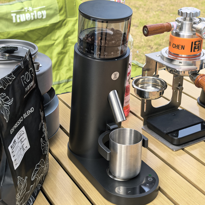 Rechargeable Electric Coffee Grinder for Commercial and Home Use, Bean Grinder, Hand-Brewed Espresso Grinder, Small Coarse and Fine Grinder