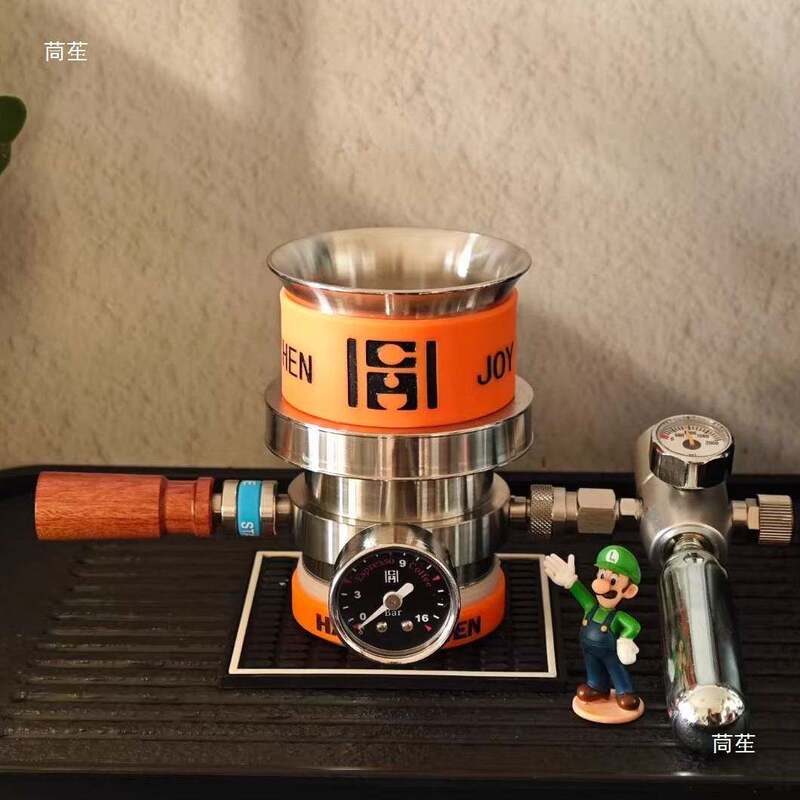 Haochen G9B Pneumatic Coffee Machine Stainless Steel Home Camping Espresso G96 Coffee Pot with Top Liquid Outlet Portable Haochen G9B Pneumatic Coffee Machine Stainless Steel Home Camping Espresso G96 Coffee Pot with Top Liquid Outlet Portable