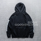 Пятно газировки NEIGHBORHOOD ASSC CE-HOODED Свободная толстовка с капюшоном с двойным ножом и принтом