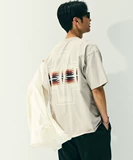 Пятно газировки FREAKS STORE × Свободная повседневная футболка с короткими рукавами и круглым вырезом с принтом PENDLETON