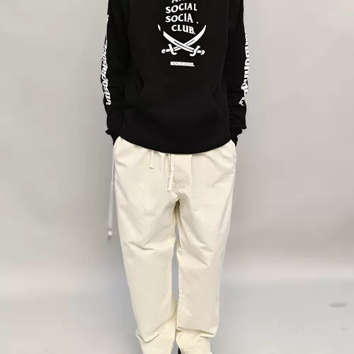 Пятно газировки NEIGHBORHOOD ASSC CE-HOODED Свободная толстовка с капюшоном с двойным ножом и принтом