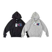 Soda spot Champion champion chest large C embroidery logo men and women thin sweaters and cap jacket