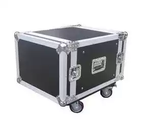 8U Shockproof pulley mainframe aviation box Power amplifier chassis cabinet Mobile mainframe aviation cabinet Equipment box