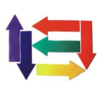 Kalami direction logo line indicator straight sign plate turning sign plate early education game landmark toy