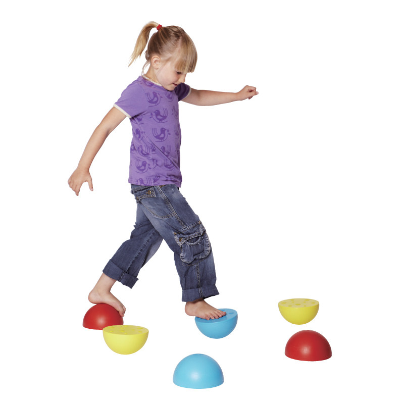 Rock Balance Stone Early Childhood Early Education Garden Children Feel Integrated Balance Trampling Stones Over River Stone Teaching Toys