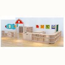 VIGA creative area corner theme series cabinet group early childrens storage storage kitchen cabinet furniture