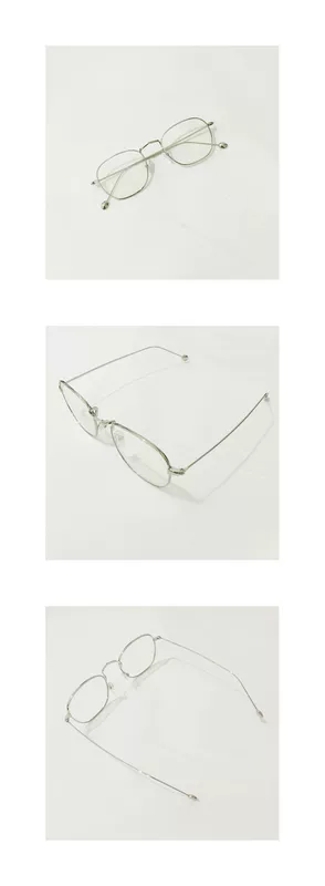 Luo Fan với khung kim loại mỏng bên hông kính retro nam Nữ khung dây vàng Harajuku có thể được trang bị cận thị