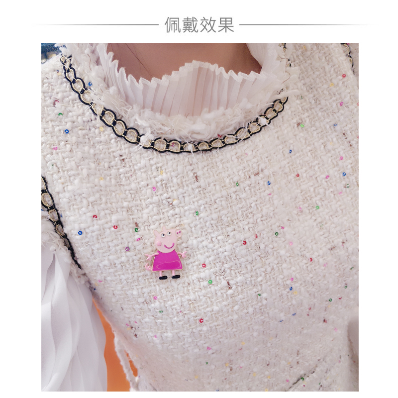 Cá tính sáng tạo, đơn giản, rung động, xã hội cha mẹ và con, lợn, hồ đào, trâm cài, pin George, cung hoàng đạo, trang trí năm con lợn ghim cài áo vest nam cao cấp