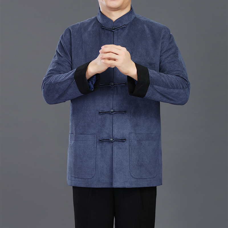 Hundred Foolong China Wind Tang Clothing Men's Jacket Don'e Chinese Spring Autumn Jacket Mid Youth Casual Disc Buttoned Tange