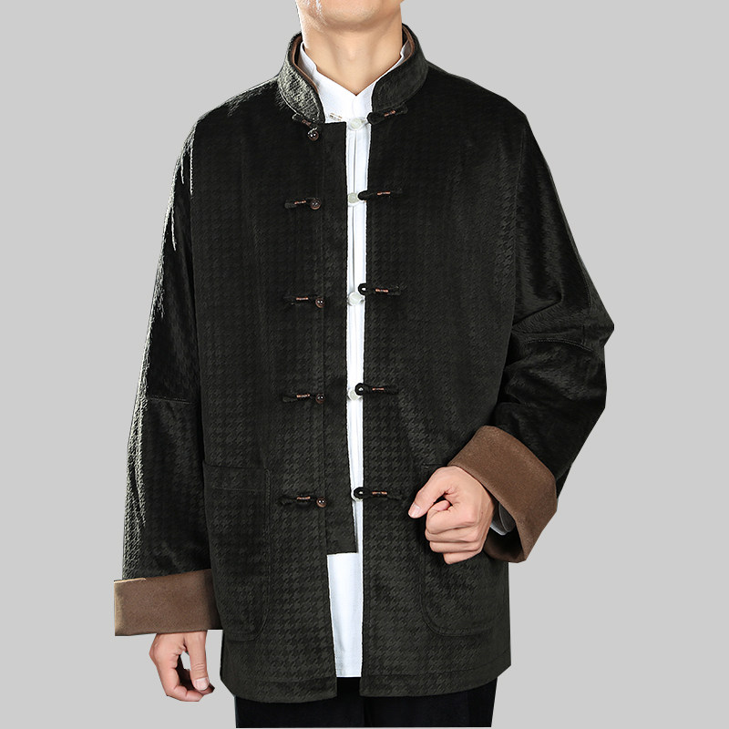 Men's ethnic clothing Chinese men's clothing Sleeves Jacket Don's Men's Winter Fashion jacket 100 Forlong Chinese-style clothing
