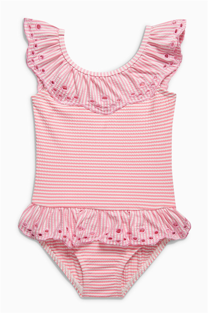 Spot UK Next Children Mặc mùa hè Cô gái mới Hoa sọc sọc Chia Xiêm Đồ bơi cho trẻ em áo bơi trẻ em