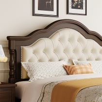 American bed retro all solid wood bed 1 8m double bed master bedroom 1 5 modern minimalist furniture 2m x 2m 2 large bed